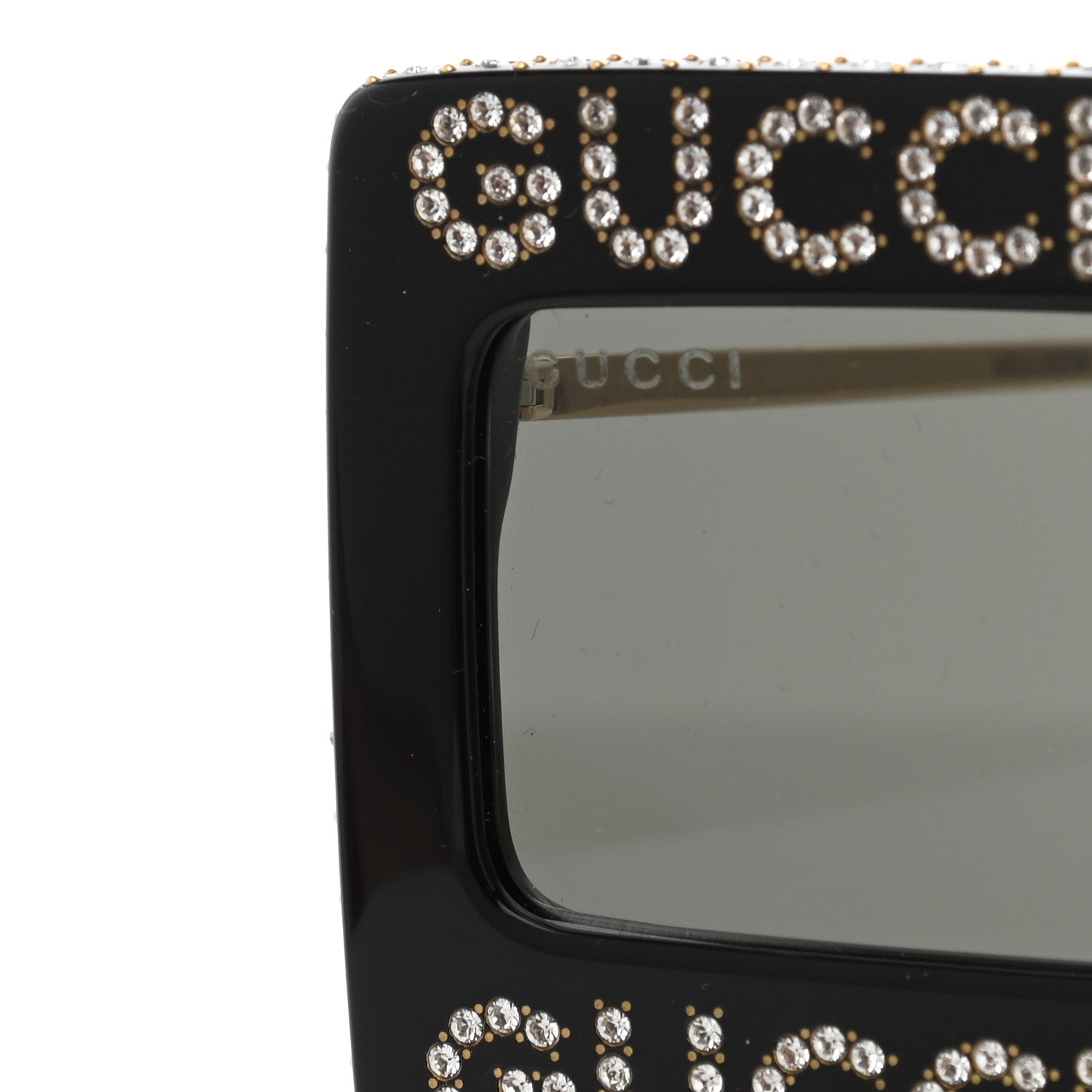 Gucci Acetate Crystal Mask-Frame Sunglasses GG0431S Black 7 of 7