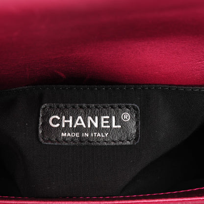 Chanel Metallic Patent Calfskin Quilted Small Boy Flap Pink 6 of 7