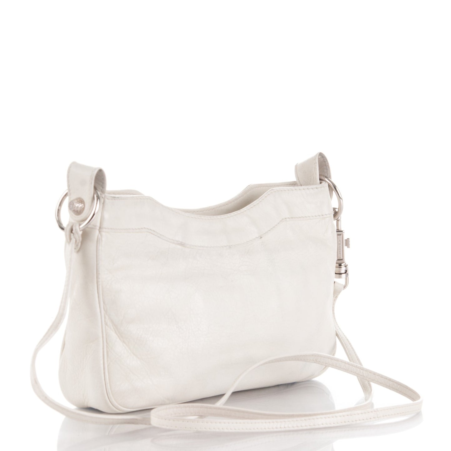 Agneau Giant 12 Silver Hardware Hip White
