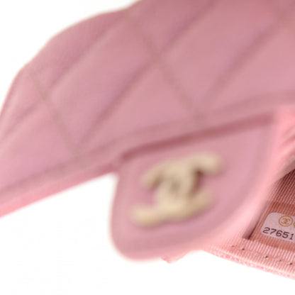 Chanel Iridescent Caviar Quilted Flap Card Holder Rose Pink 8 of 9