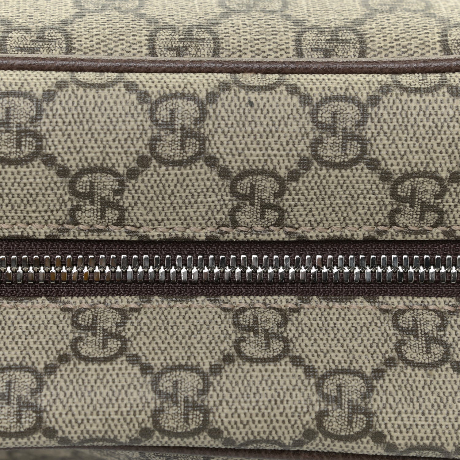 Gucci GG Supreme Monogram Textured Calfskin Square Messenger Bag Beige Ebony New Acero 12 of 12