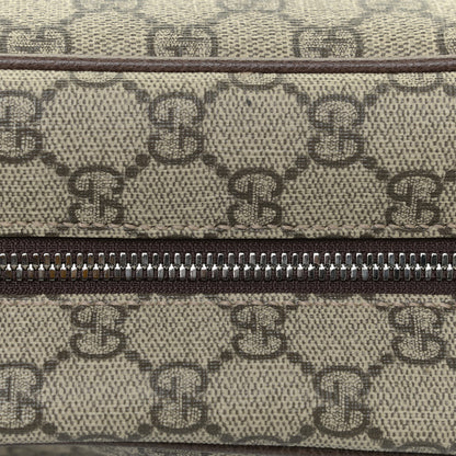 Gucci GG Supreme Monogram Textured Calfskin Square Messenger Bag Beige Ebony New Acero 12 of 12