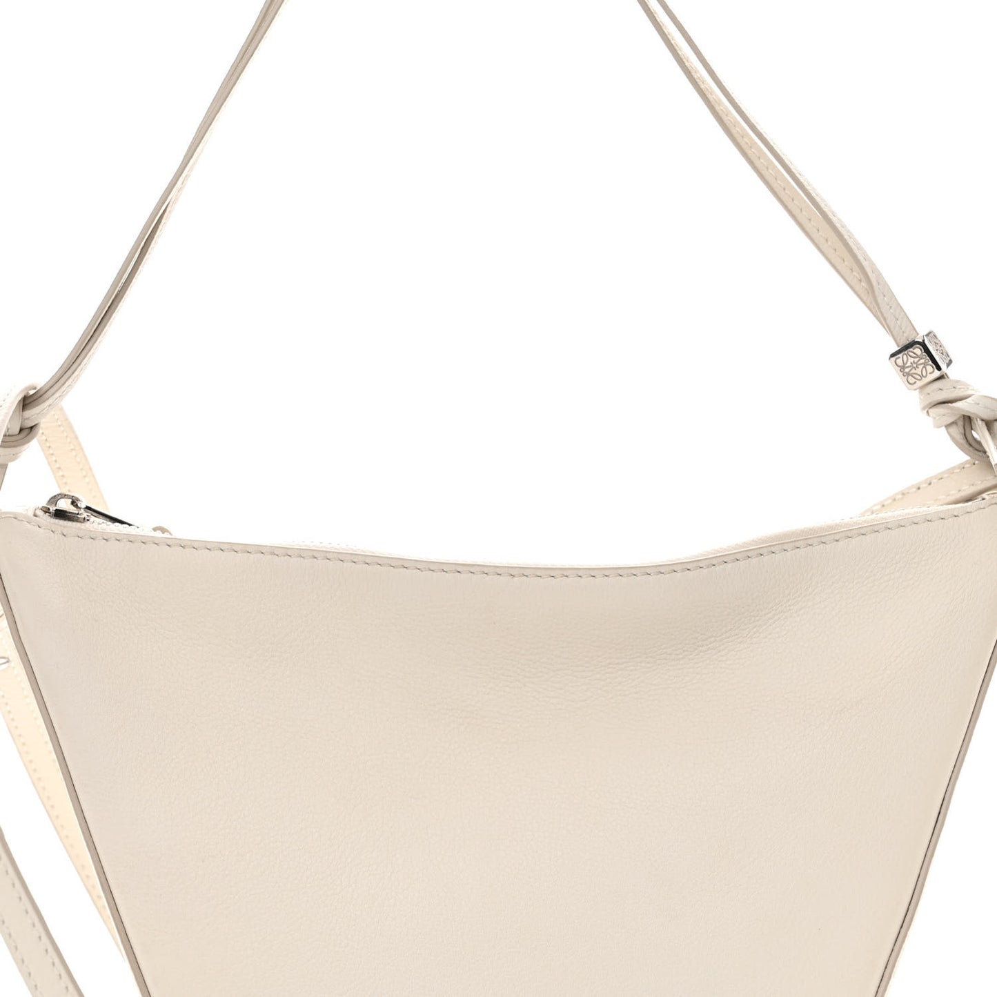 Calfskin Mini Hammock Hobo Soft White