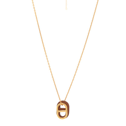 Hermes Swift O'Maillon Pendant Necklace Gold 1 of 8