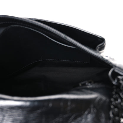 Saint Laurent Crinkled Calfskin Matelasse Monogram Medium Niki Chain Satchel Black 5 of 10