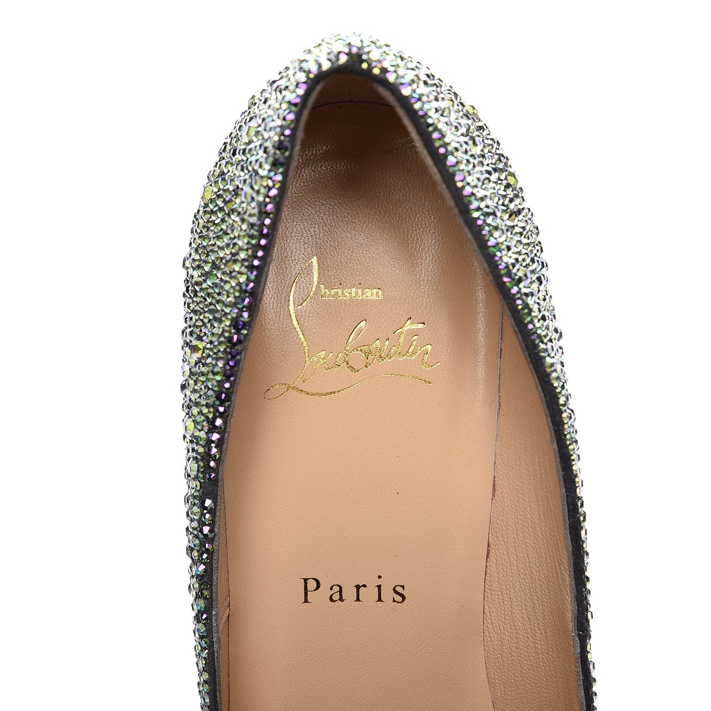 Suede Strass New Very Riche 120 Pumps 37.5 Crystal Paradise