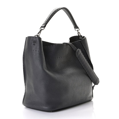 Fendi Cuoio Romano Selleria Large Anna Bucket Bag Asfalto 2 of 5