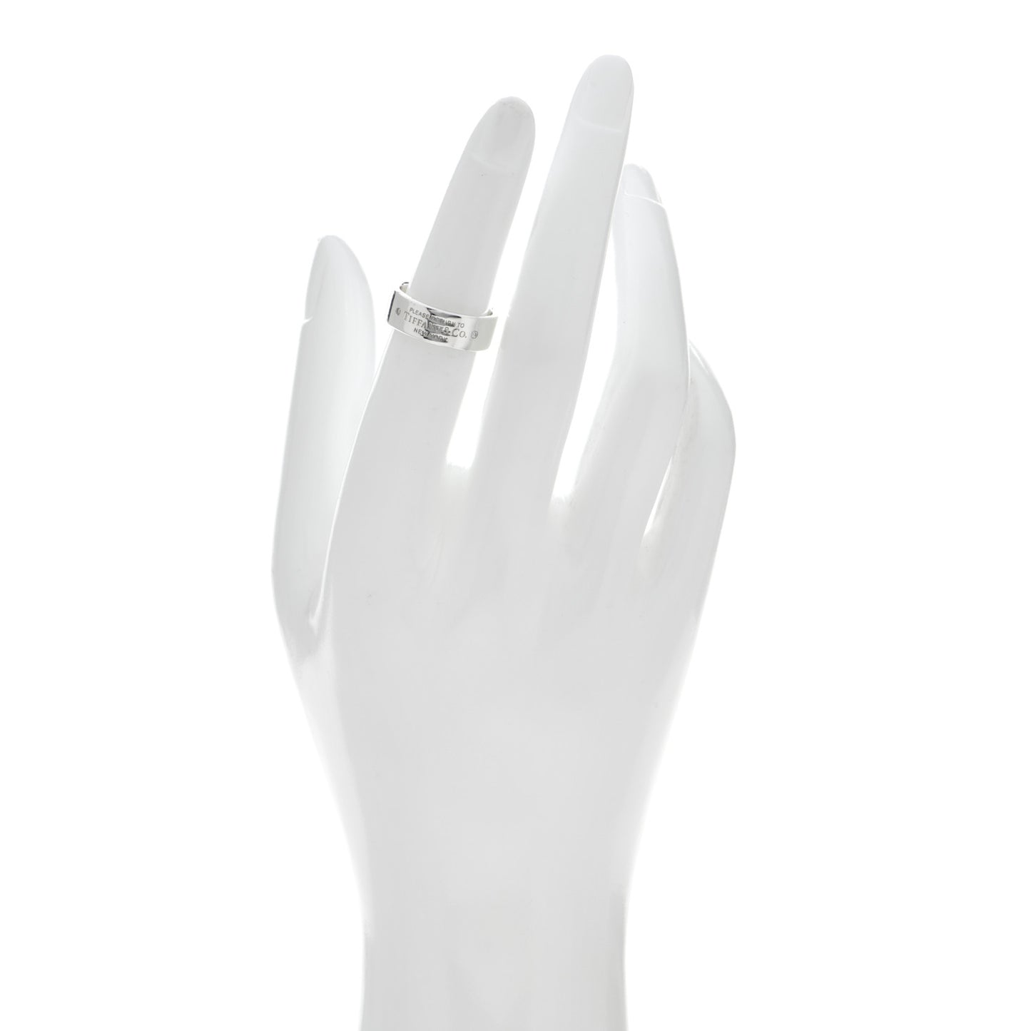 Sterling Silver Diamond Return to Tiffany Narrow Ring 50 5.5