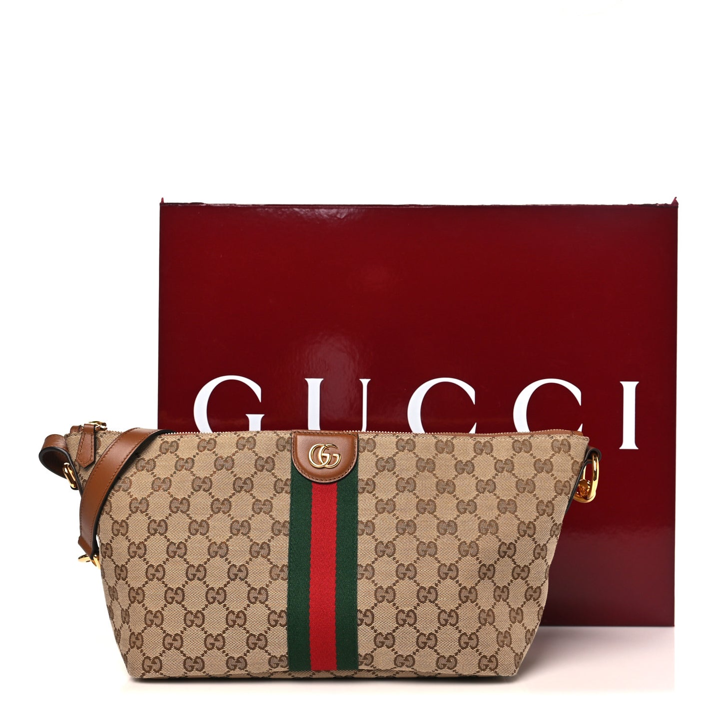 Monogram Web Medium Vanity Top Handle Bag Brown