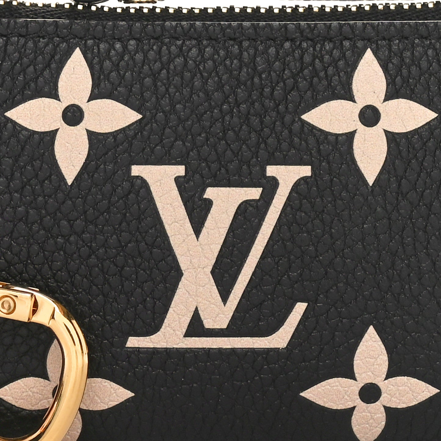 Empreinte Monogram Giant Key Pouch Black Beige