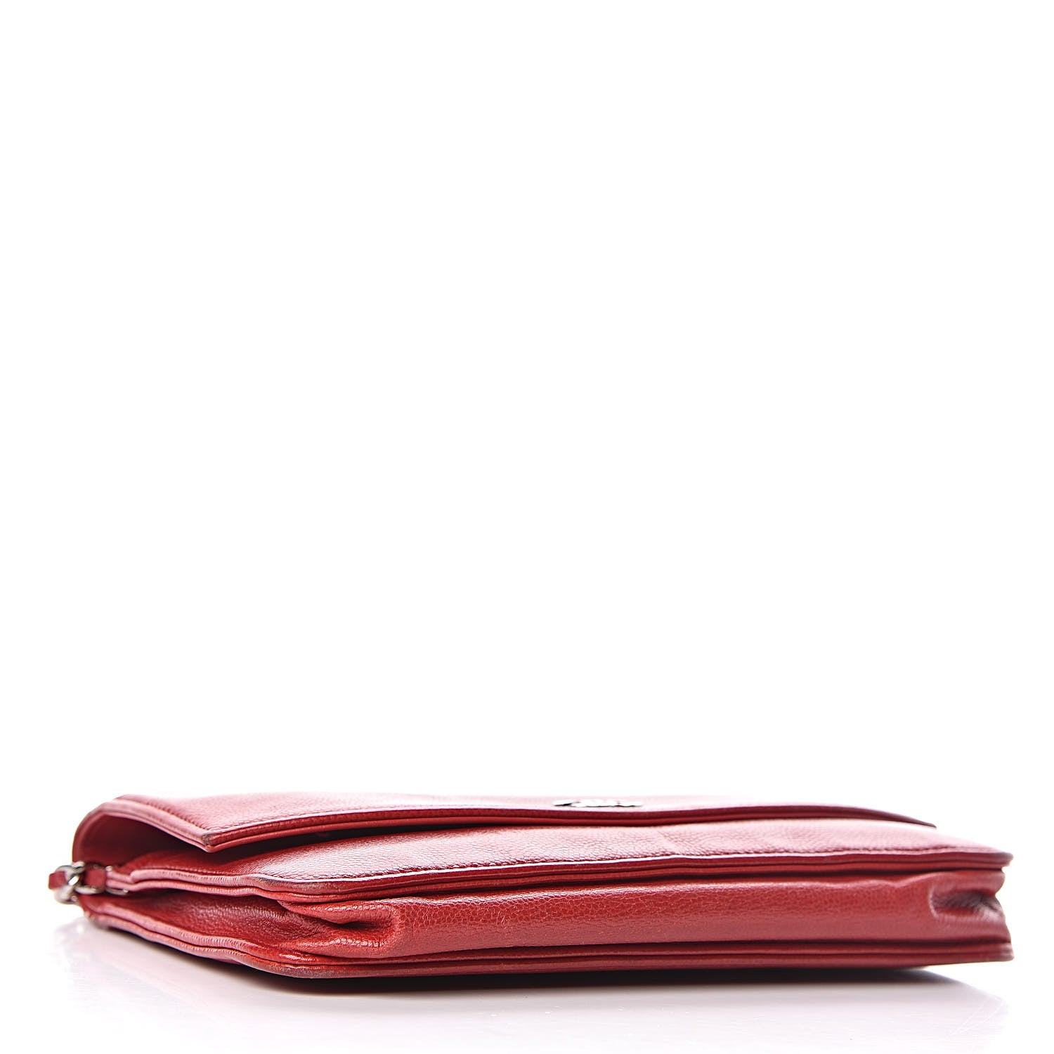 Chanel Caviar Sevruga Wallet on Chain WOC Red 4 of 12