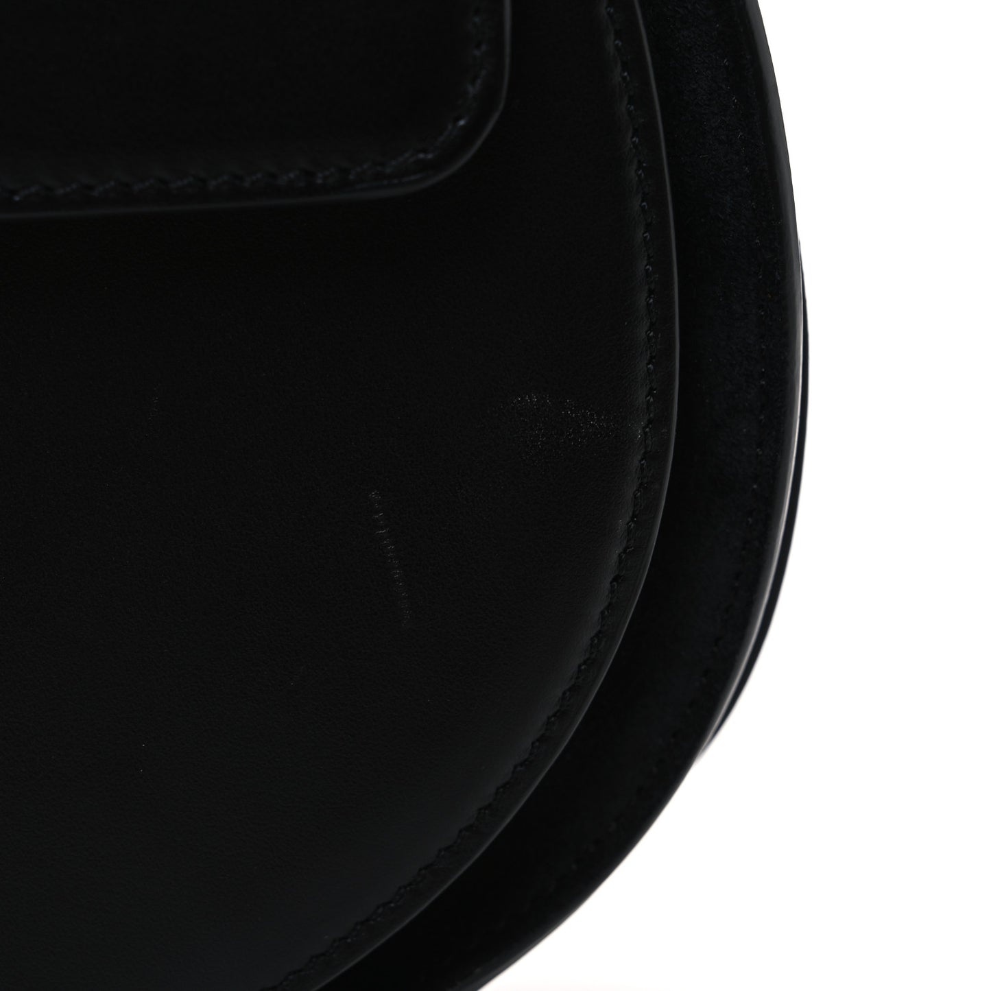 Calfskin Suede Large Tess Bag Black