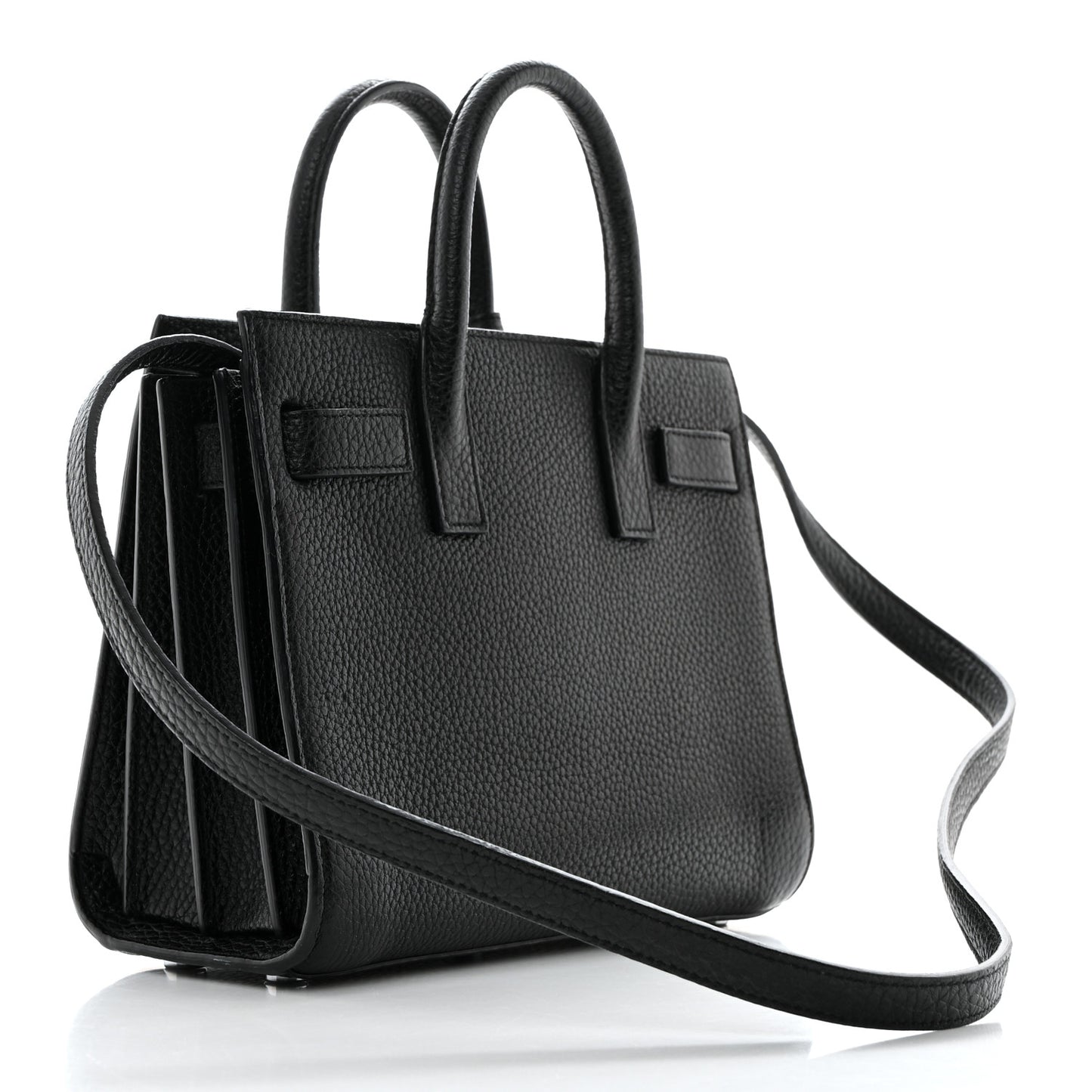 Grained Calfskin Nano Sac De Jour Black