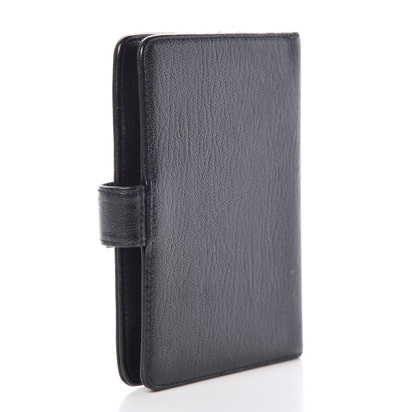 Goatskin Small Ring Agenda Planner Black