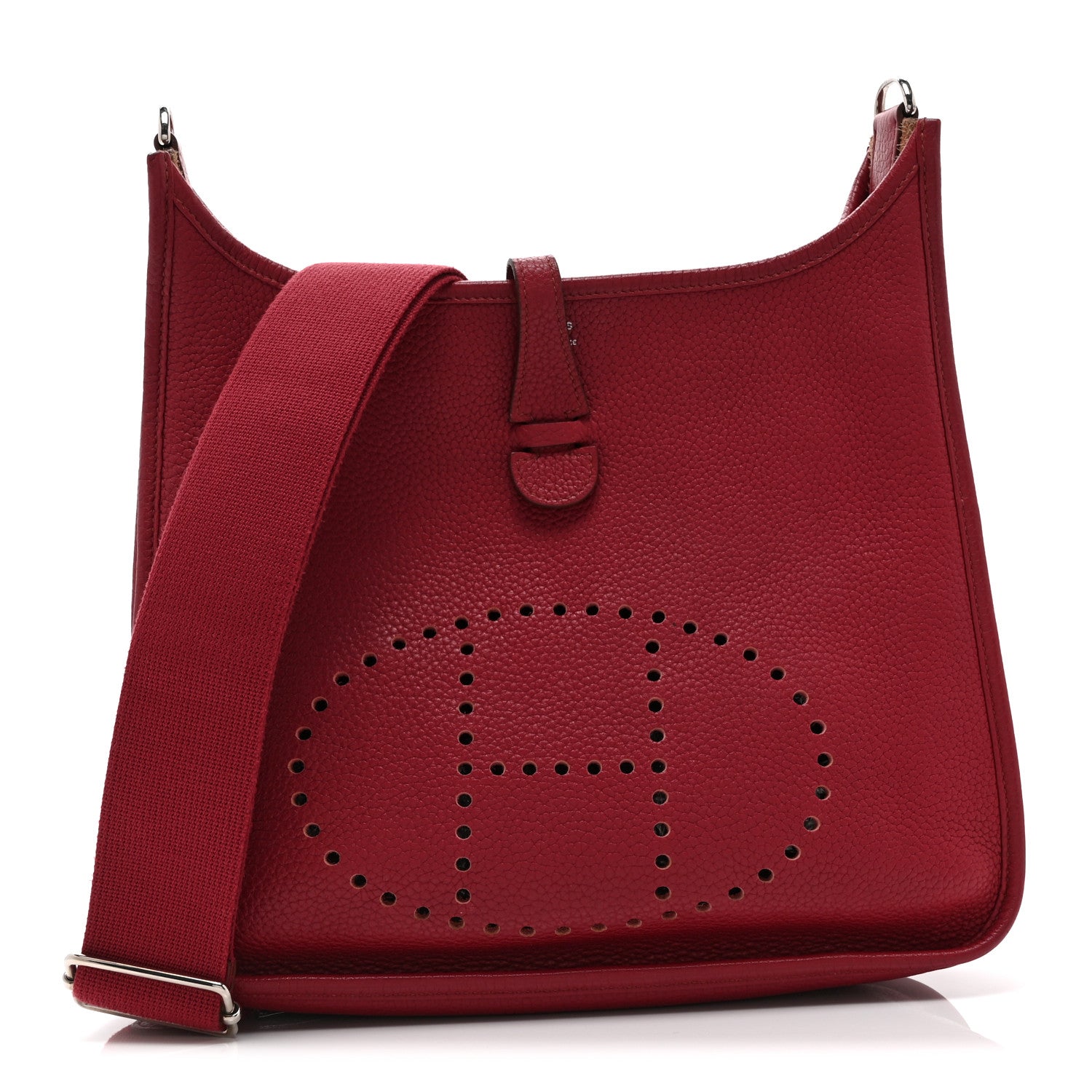 Hermes Taurillon Clemence EVELYNE III PM Rouge Grenat 1 of 11