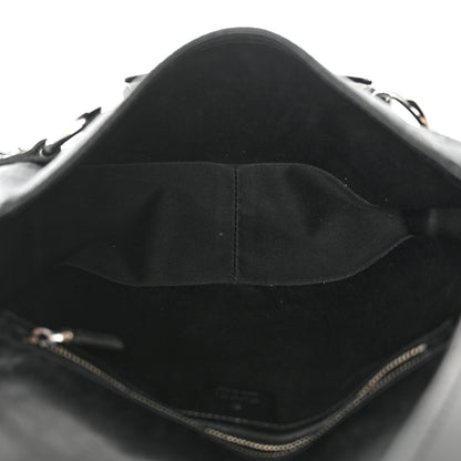 Gucci Monogram Horsebit Chain Studded Flap Shoulder Bag Black 5 of 19