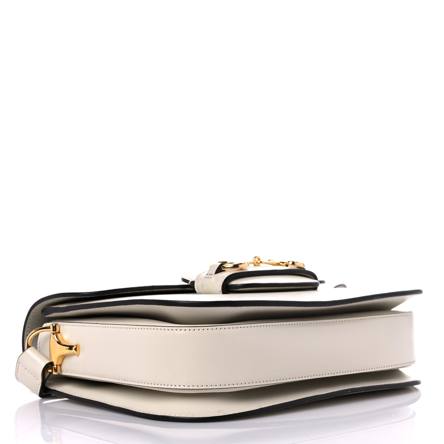 Azalea Calfskin Horsebit 1955 Shoulder Bag Mystic White