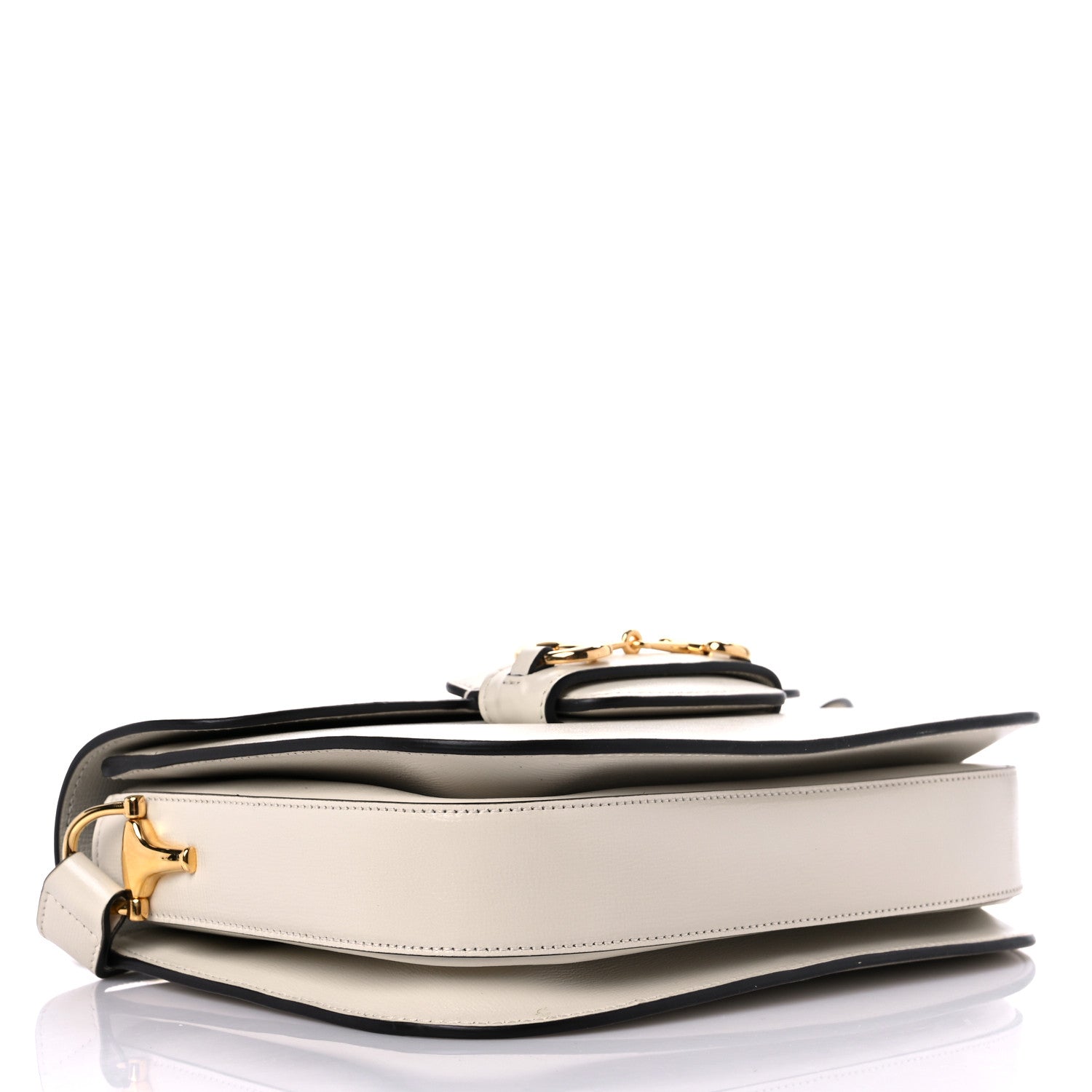 Gucci Azalea Calfskin Horsebit 1955 Shoulder Bag Mystic White 4 of 20