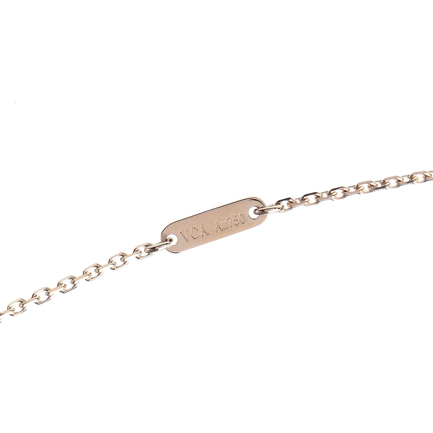 18K Yellow Gold Mother of Pearl Sweet Alhambra Pendant Necklace