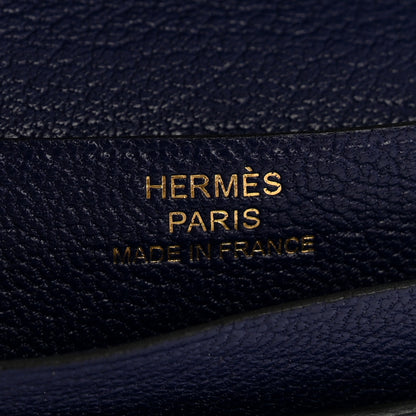 Hermes Chevre Mysore Bearn Compact Wallet Bleu Encre 6 of 12