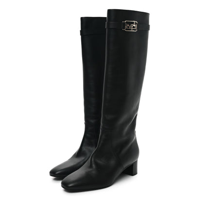 Hermes Calfskin Versailles Boots 39 Black 3 of 10