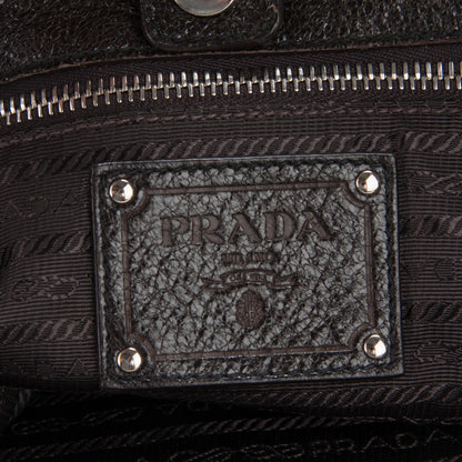 Prada Cervo Lux Chain Shoulder Bag Ebano 6 of 11
