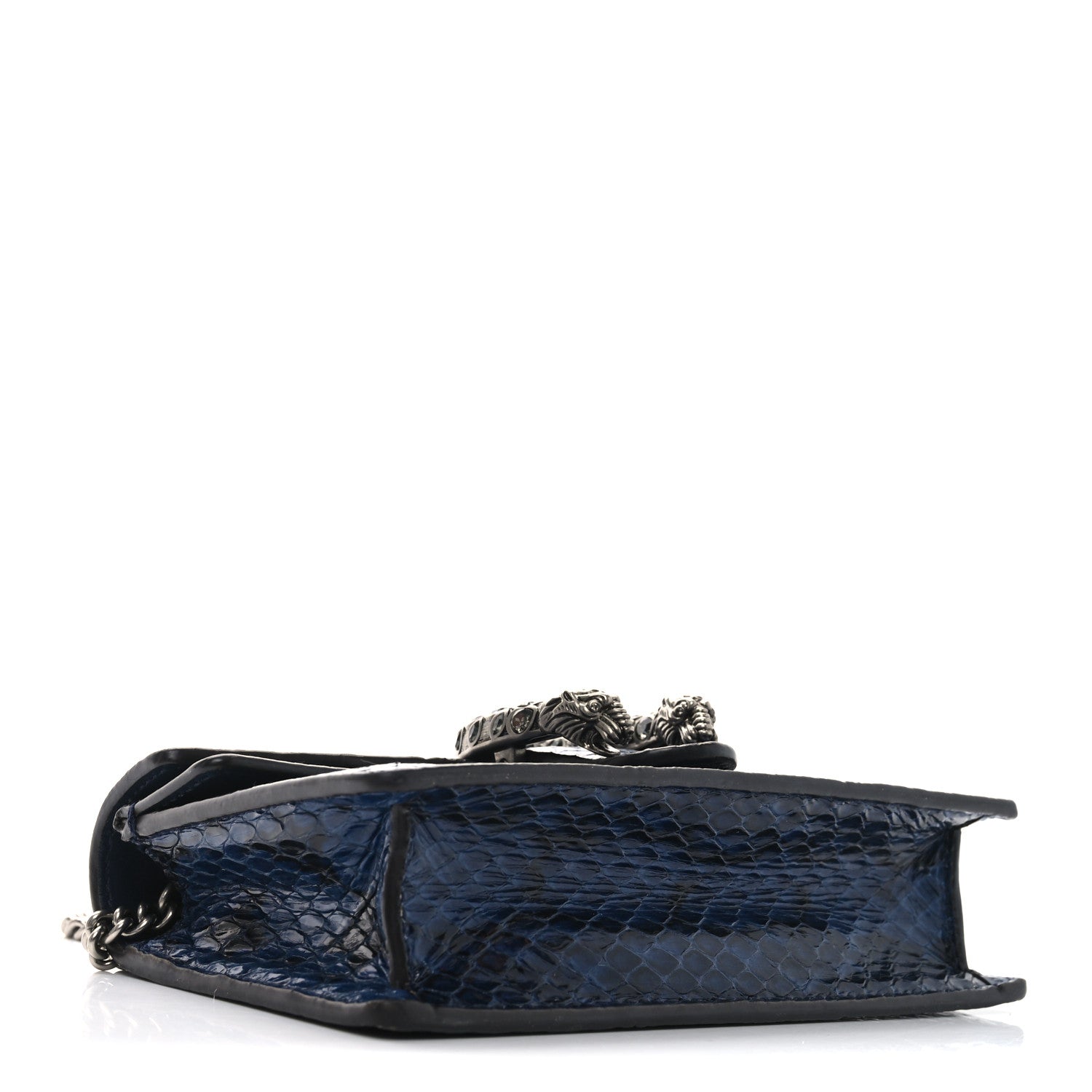 Gucci Snakeskin Super Mini Dionysus Shoulder Bag Blue 4 of 9