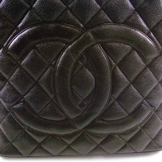 Caviar Medallion Tote Black
