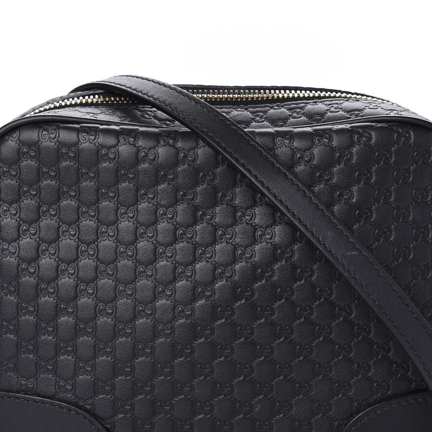Microguccissima Mini Bree Messenger Bag Black