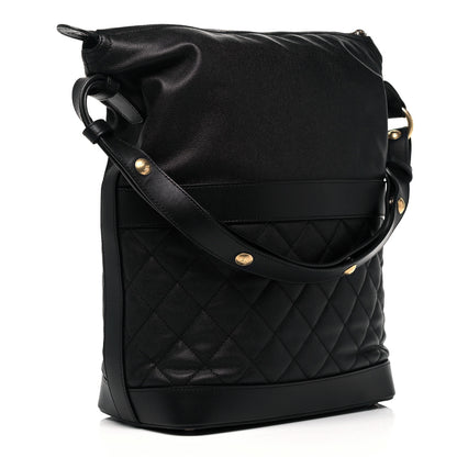 Chanel Caviar Lambskin Quilted Casual Style Hobo Black 2 of 8