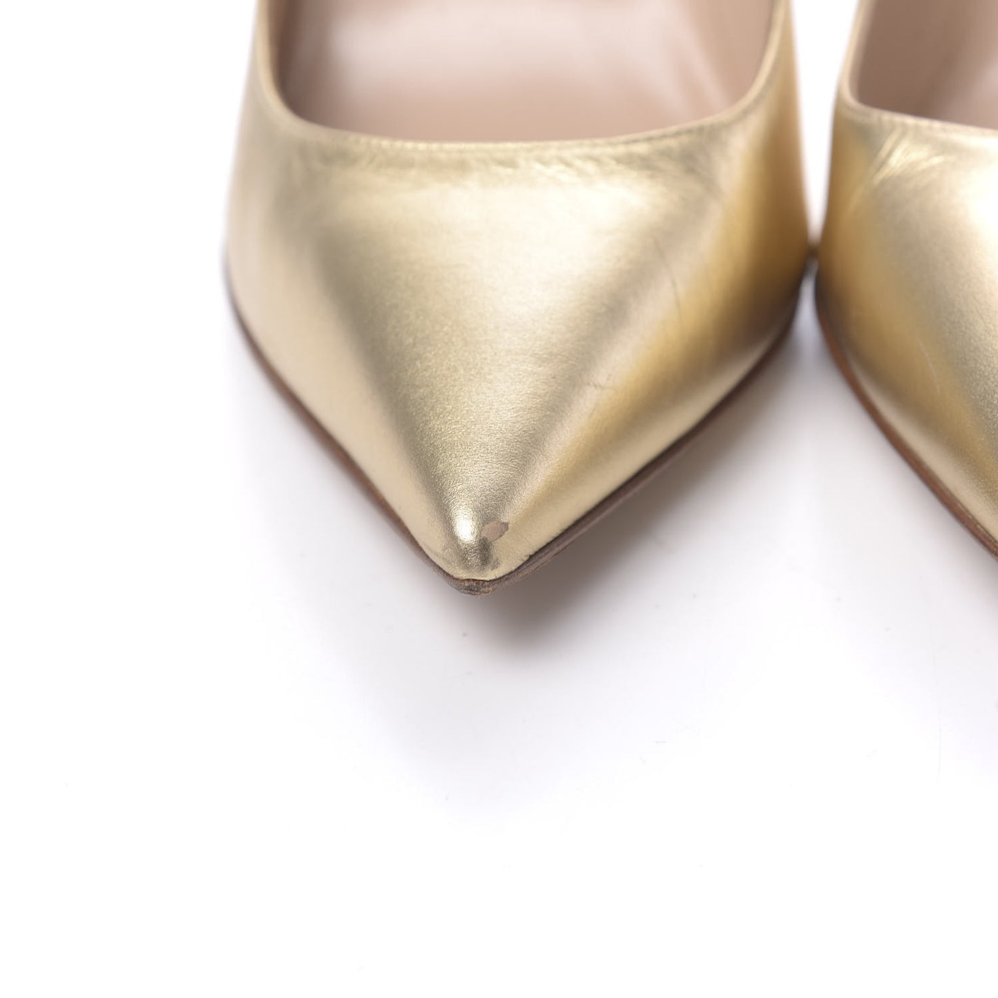 Metallic Nappa Rockstud New Plain 100mm Pumps 39.5 Gold