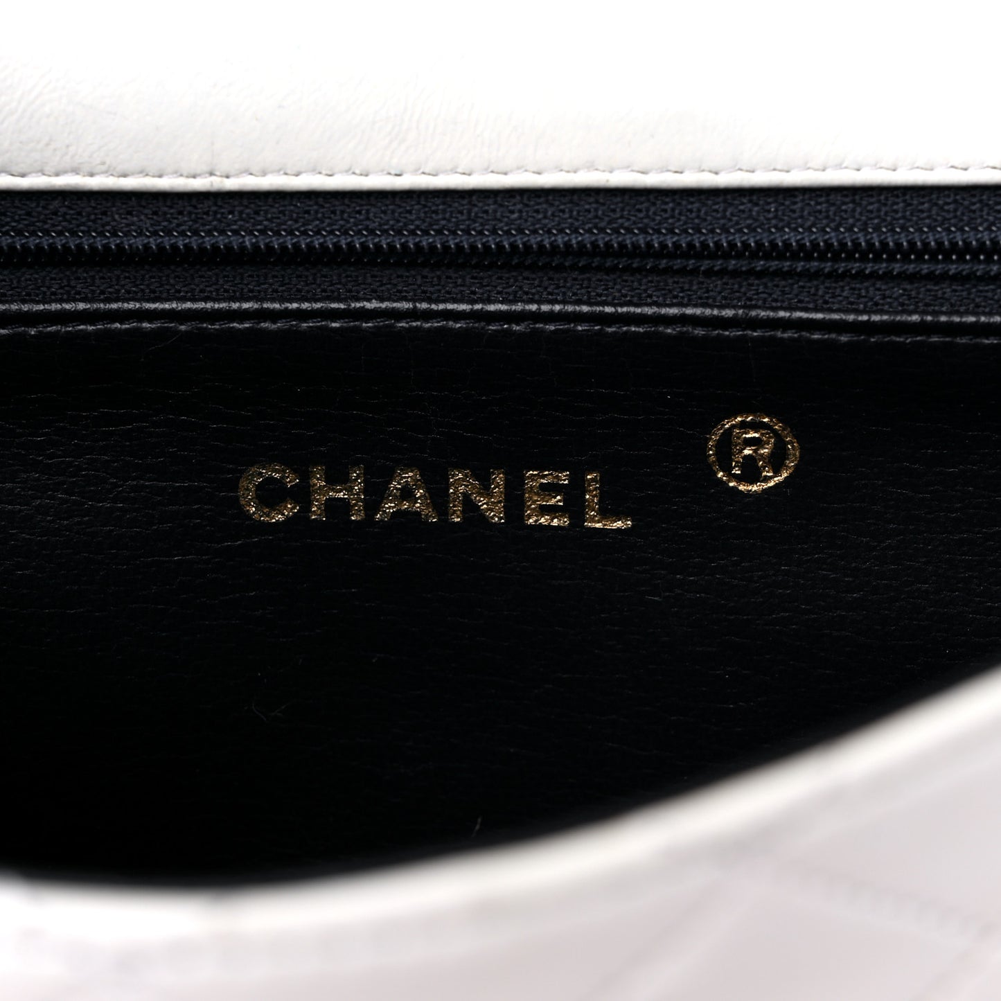 Lambskin Quilted Envelope Flap White
