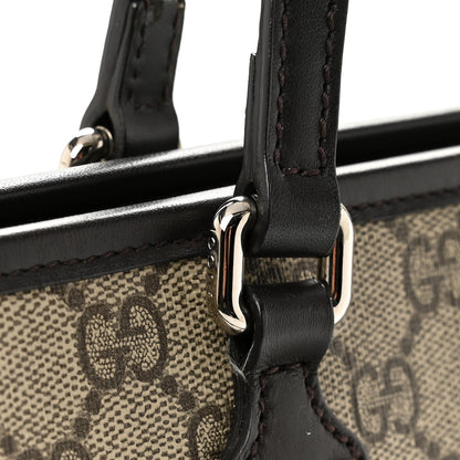 Gucci GG Supreme Monogram Medium Zippered Tote Dark Brown 12 of 13