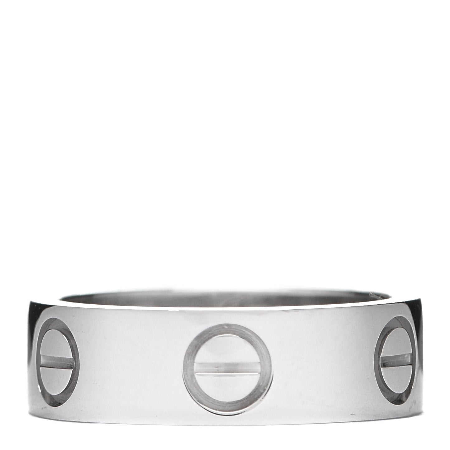 18K White Gold 5.5mm LOVE Ring 49 5