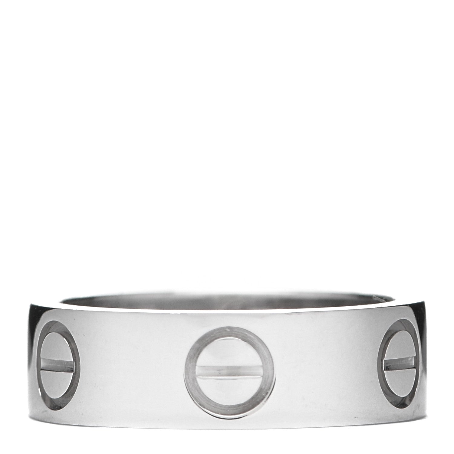 Cartier 18K White Gold 5.5mm LOVE Ring 49 5 1 of 4