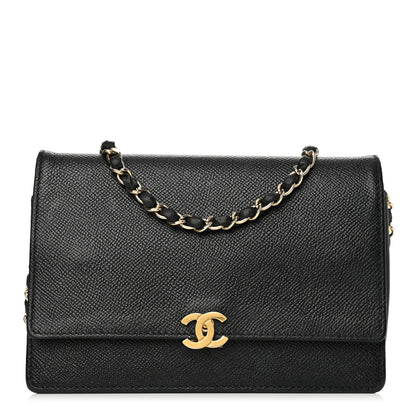 Chanel Caviar CC Wallet On Chain WOC Black 1 of 10