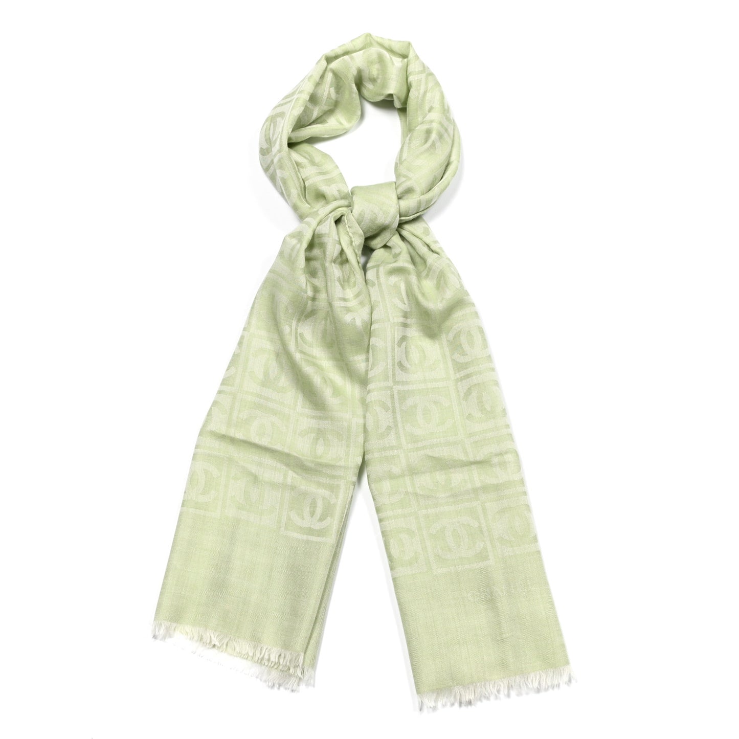 Cashmere Silk CC Scarf Green