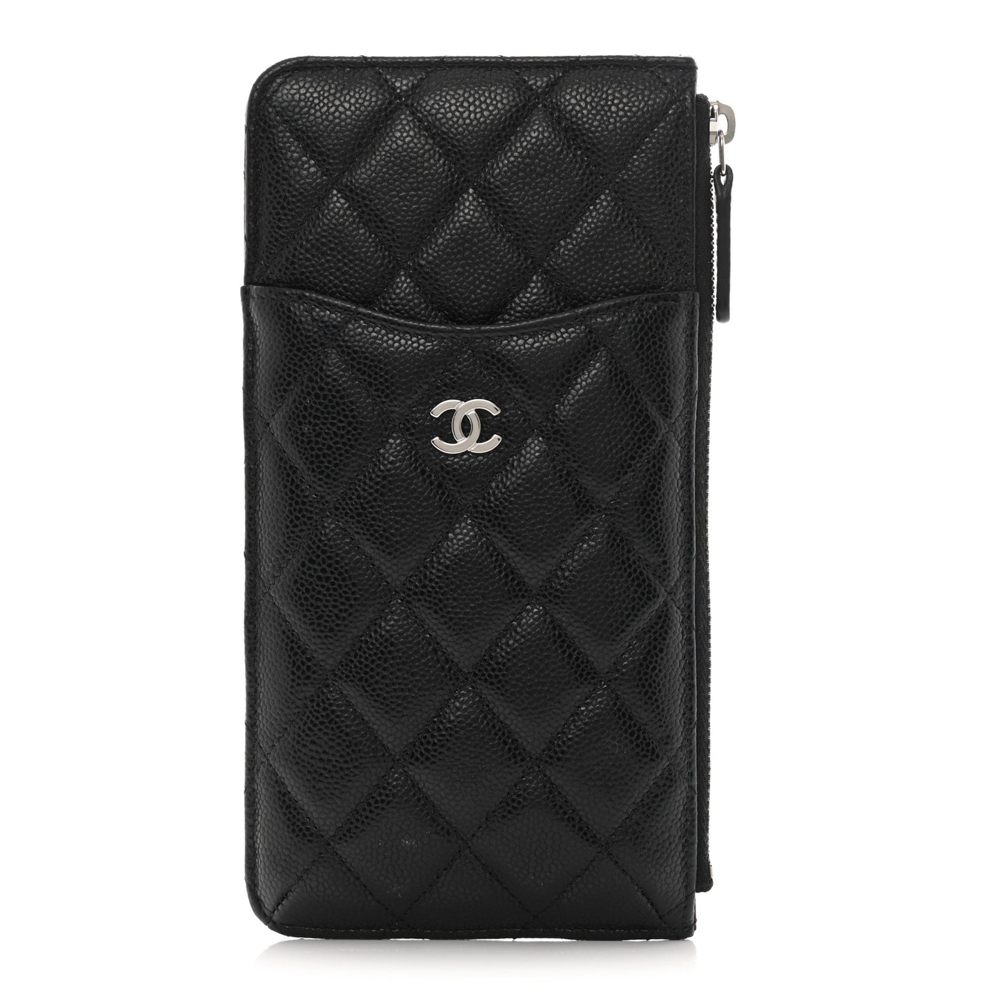 Caviar Quilted Classic iPhone Pouch Black