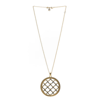 John Hardy 18K Yellow Gold Naga Circle Pendant Necklace 3 of 4