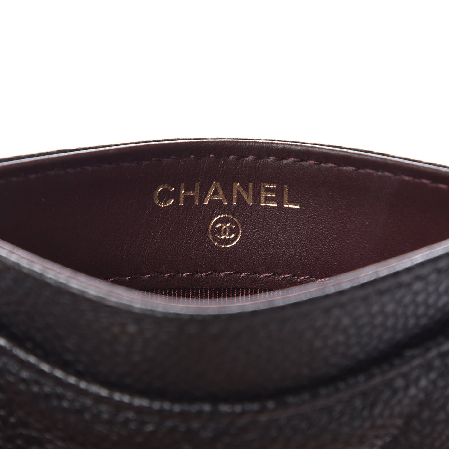 Caviar Quilted Card Holder Black