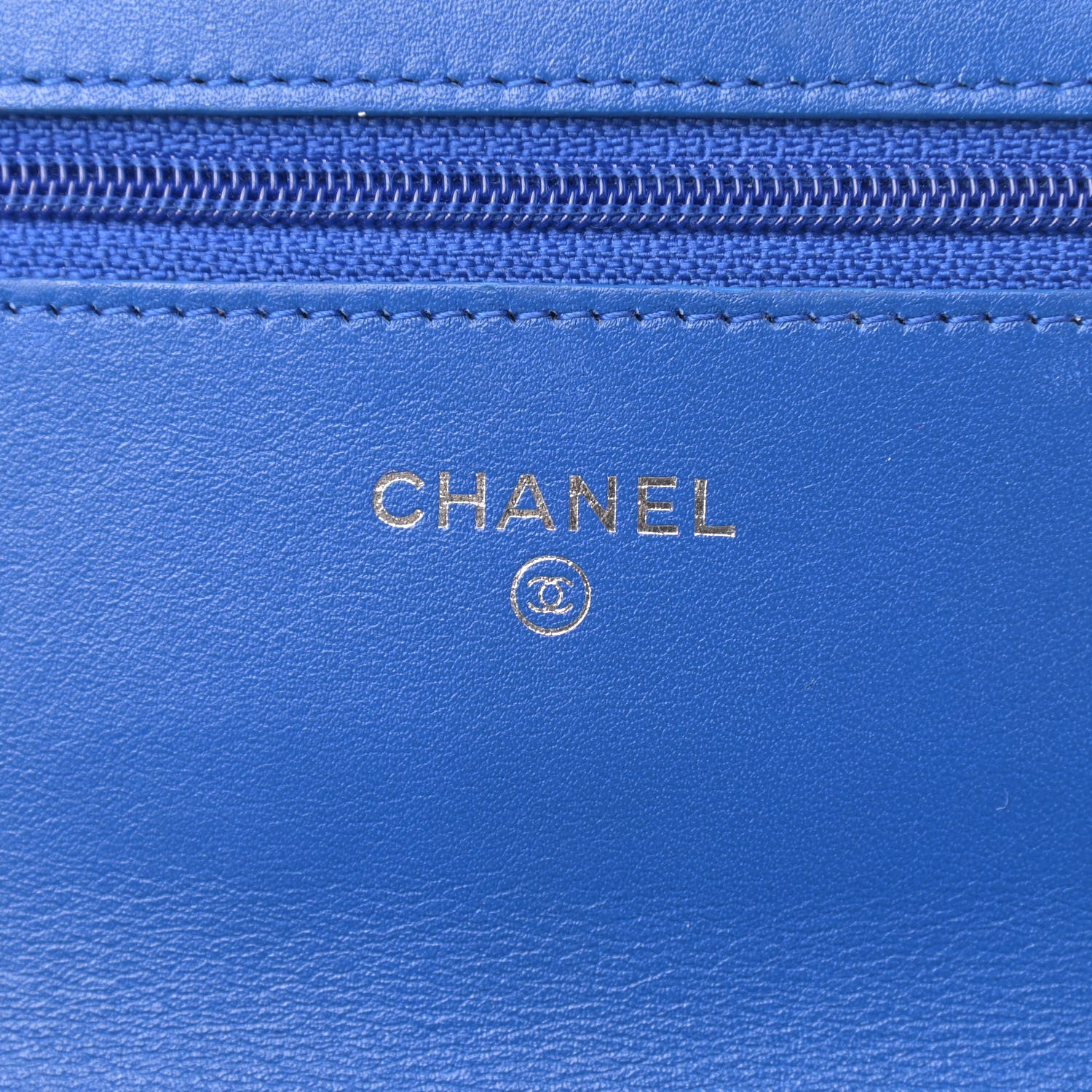 Chanel Patent Quilted Wallet On Chain WOC Dark Blue 6 of 17