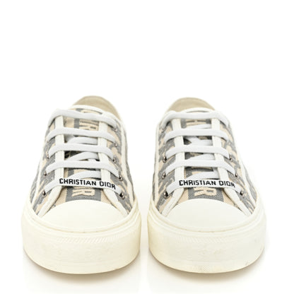 Christian Dior Canvas Oblique Walk'N'Dior Low Top Sneakers 36.5 Grey Stone 2 of 12