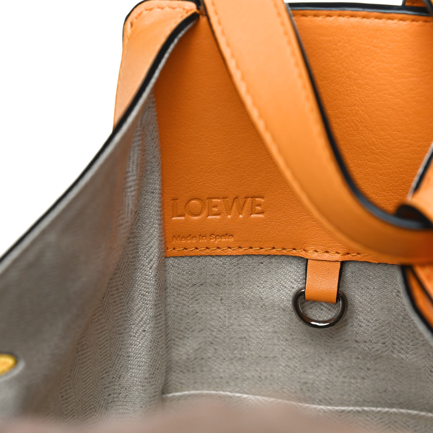 Loewe Calfskin Small Hammock Shoulder Bag Mandarin Yellow 9 of 12