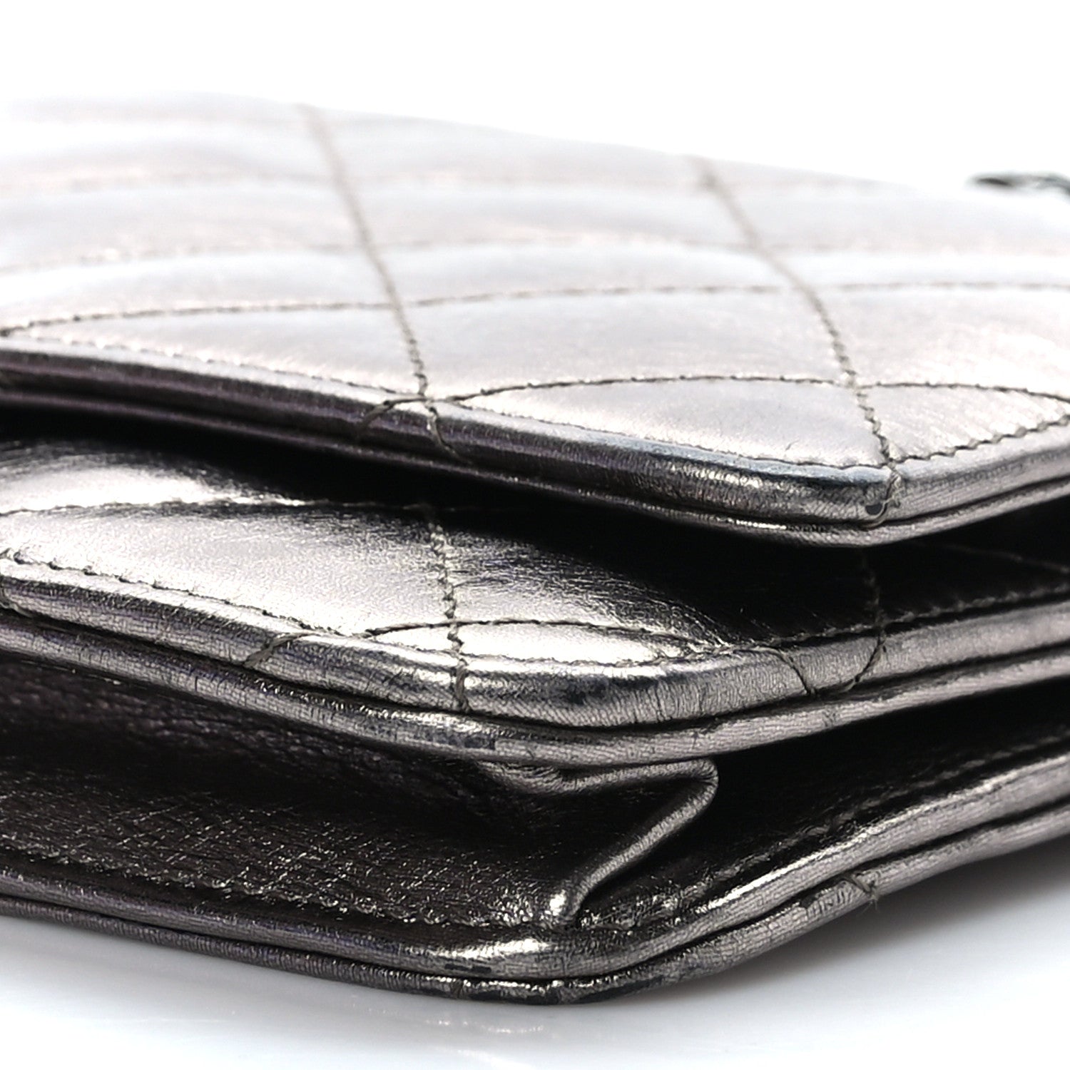 Chanel Metallic Aged Calfskin Quilted Reissue Wallet On Chain WOC Bronze 10 of 10