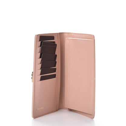 Chanel Iridescent Calfskin Quilted Boy Yen Wallet Light Pink 5 of 11