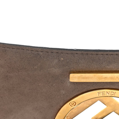 Fendi Vitello Century F is Fendi Bi-Color FF 1974 Embossed Kan I Shoulder Bag Maya Black 14 of 20