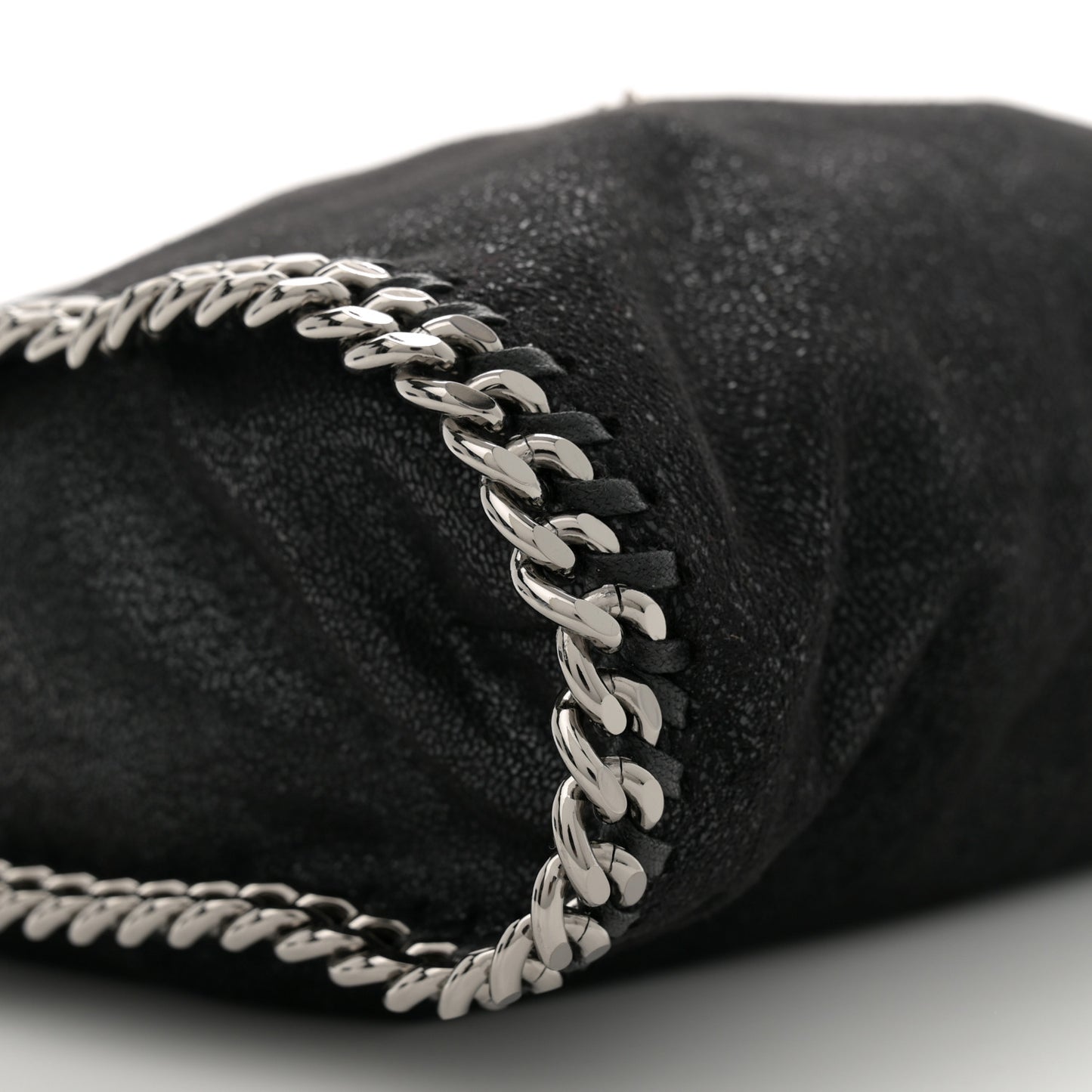 Shaggy Deer Studded Small Star Falabella Tote Black