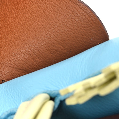 Hermes Milo Lambskin Grigri Rodeo Pegase Horse Bag Charm PM Celeste Gold Jaune Milton 4 of 4
