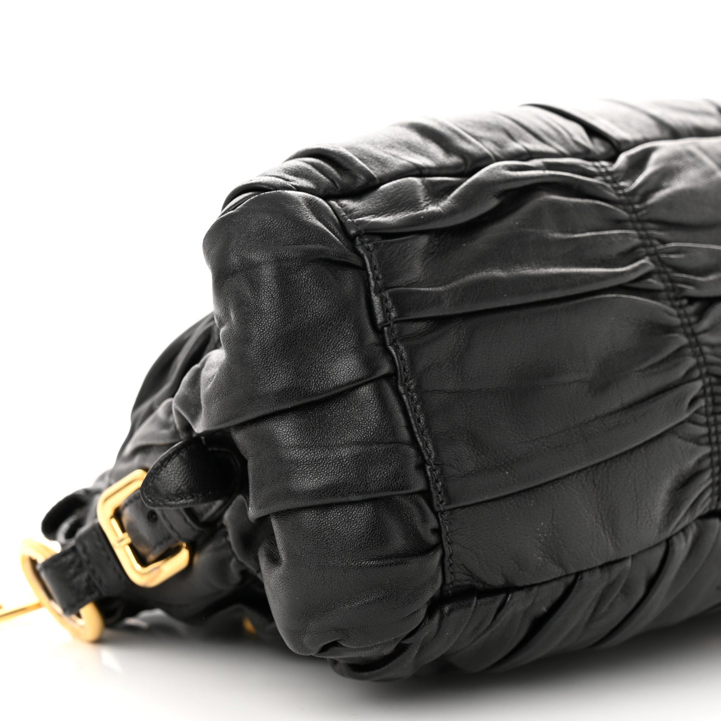Nappa Gaufre Shopping Satchel Black