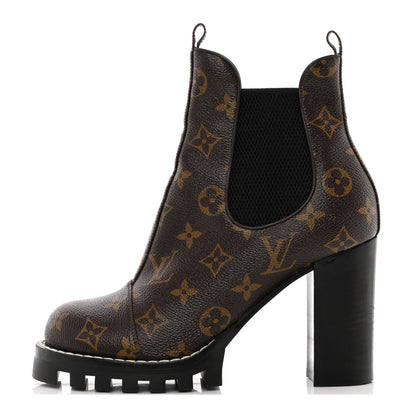 Louis Vuitton Patent Monogram Star Trail Chelsea Ankle Boots 37 1 of 19